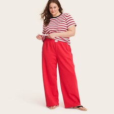 Women High-Rise Boxer Sweatpants - Parke Red 1X