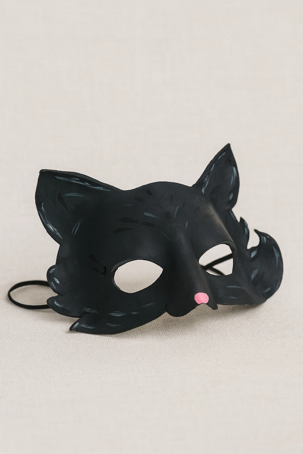 Genuine Leather Feline Mask – Masquerade / Cosplay / Animal Mask - Artisan Craft