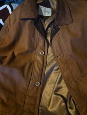 Remy Authentic Leather Jacket Mens Brown Size 44 Made In The USA