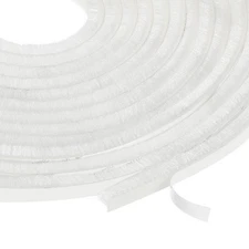 Self Adhesive Brush Seal Weather Stripping 1/4" x 1/4" x 16.4ft White