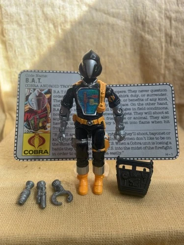 1986 GI Joe BATS V1 Tight Joints - Great Paint - Excellent Condition - File Card