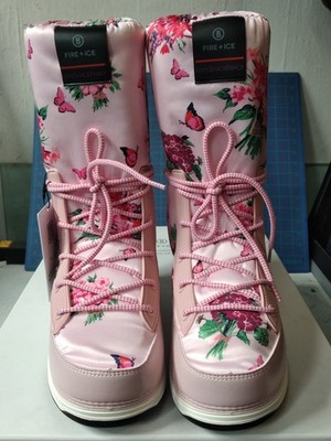 Love Shack Fancy X Bogner LA PLAGNE Floral Snow Boots Womens Size 9 42 Italy NEW