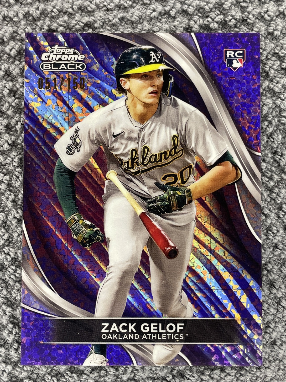 2024 TOPPS CHROME BLACK #40 ZACK GELOF ROOKIE PURPLE ICE REFRACTOR #051/150 !!