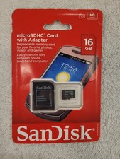 SanDisk 16 GB SD Card Micro SDHC Card With Adapter