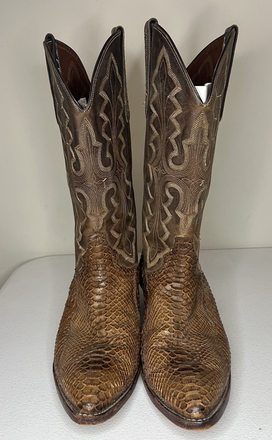 Vintage Larry Mahan Boot Collection Python Snake … - image 5