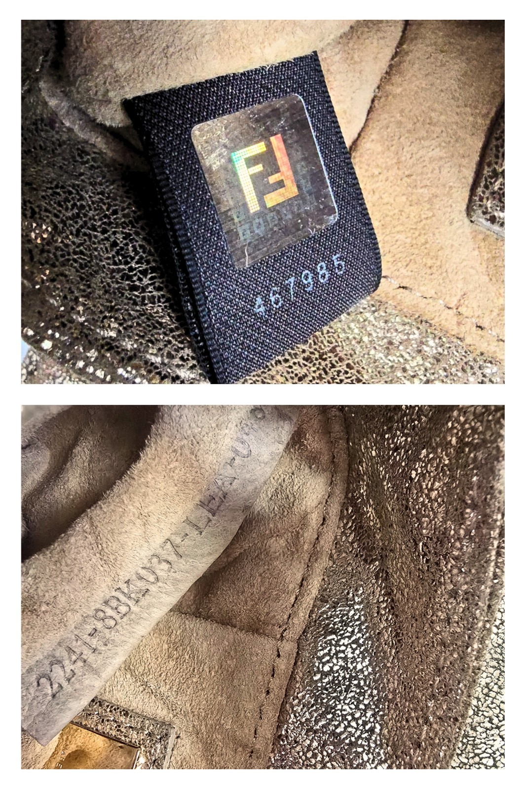 Fendi Mini Chef Bag Metallic Champagne Gold Vintage thumbnail 12