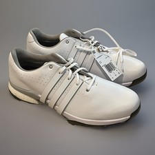 Adidas Tour360 24 Boost White Leather Men  s Spiked Golf Shoes 11D NEW 200