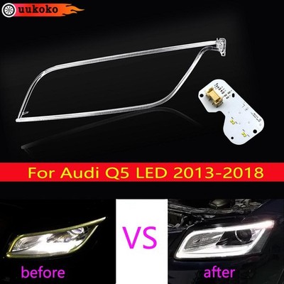 Car Headlight Light Guide Plate Light Source Fit For Audi Q5 2013-2018 LED DRL