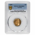 1909 Lincoln Wheat Cent 1C PCGS MS 65 RD