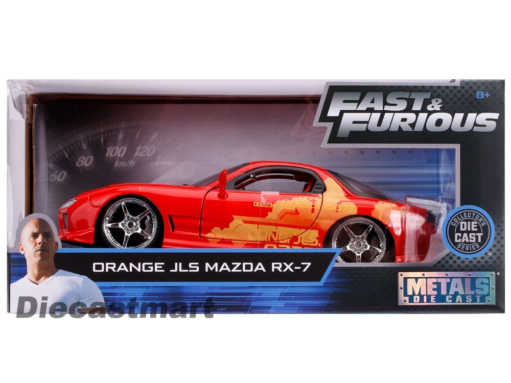 Fast & Furious Orange Julius's Mazda RX-7 by Jada 1:24 Diecast Car