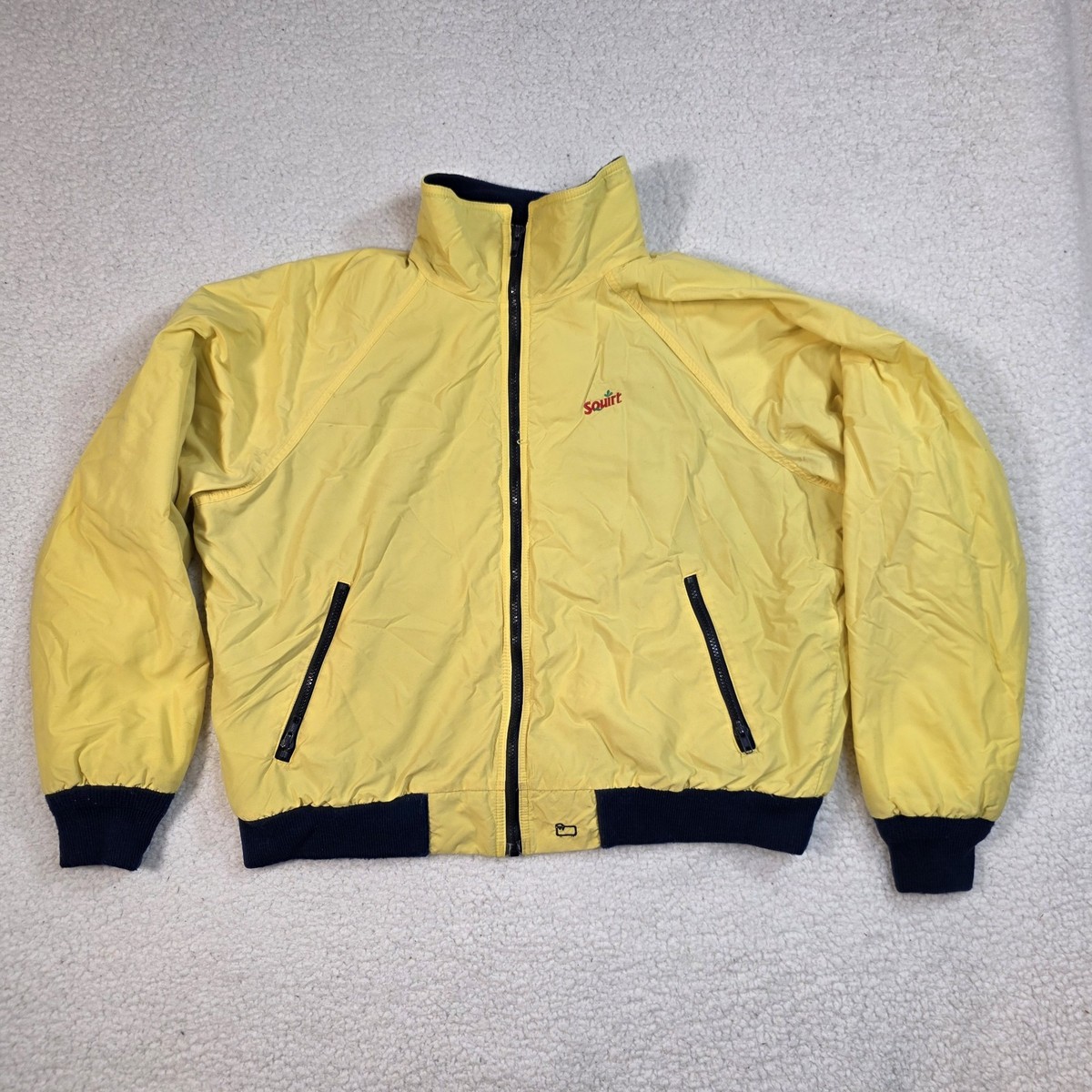 VINTAGE Woolrich X Squirt Jacket Yellow Mens XL Windbreaker 