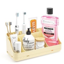 Bathroom Counter Organizer and Storage, 7 Slots Detachable Toothbrush Holders...