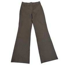 Quince Charcoal Ultra-Stretch Ponte Bootcut Trousers Minimalist Small Petite