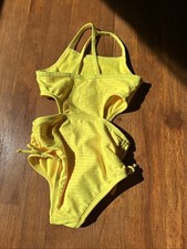 Cat  Jack One Piece Neon Yellow Swimsuit Size 3T Girls