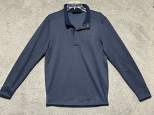 Under Armour Golf 1/4 Snap Pullover Sweater Mens M Blue Storm Coldgear