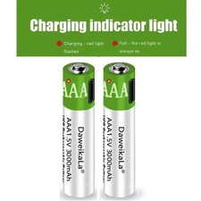 USB AAA Rechargeable Batteries 1.5V 3000mAh Li-ion Type-C 2PCS With USB Cable