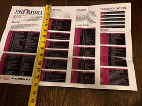 Final Fantasy II (2) for Nintendo (NES) Overworld Map &