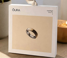 URA Oura Ring 5 Gold Size 9 Titanium Smart Ring Bluetooth Water-Resistant