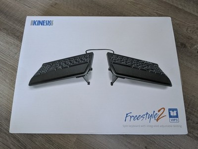 Kinesis Freestyle2 VIP3 KB820PBUS Keyboard for PC with Tenting & Palm Supports