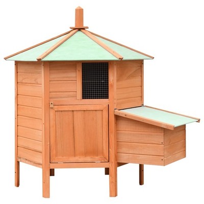 Solid Pine & Fir Wood Chicken Cage Wooden Chicken Coop Cage Hen House vidaXL