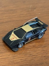 Tyco Slot Car HO Lamborghini Countach Black And Gold 2