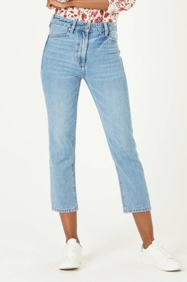 Dear John Denim Frankie Straight Leg Hi Rise Crop Jean Salt Lake