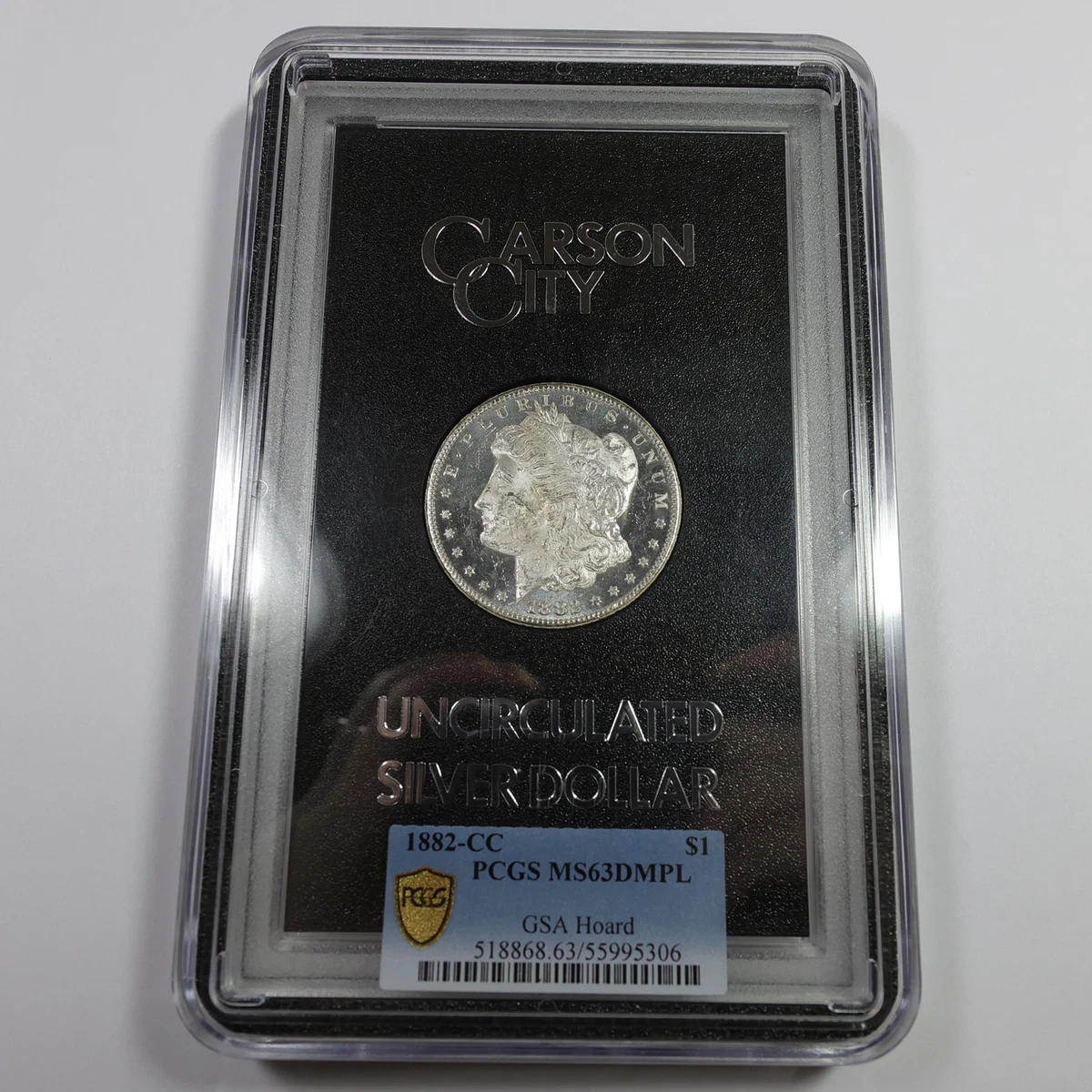 Silver MS 63 Graded 1882 Year Morgan US Dollars (1878-1921) for