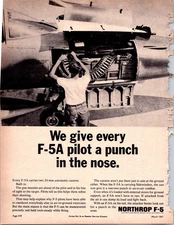 Vtg Northrop F-5 Magazine Print Ad 1967 Military Jet Aircraft Aviation