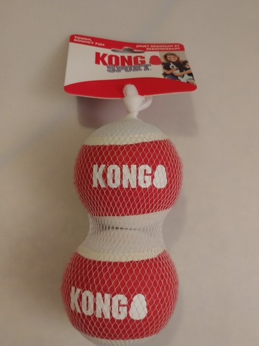 Kong Sport Signature Large 2 Tennis Balls Dog Fetch Toy New