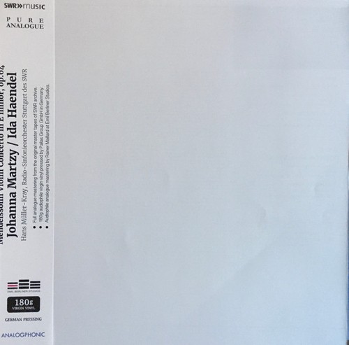 ANALOGPHONIC CNLR-1606 MENDELSSOHN VIOLIN CONCERTO JOHANNA MARTZY IDA HAENDEL! - Picture 5 of 6