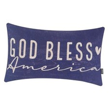4th of July Pillow Cover 12x20, Vintage Patriotic Lumbar 12 x 20 Inches Blue