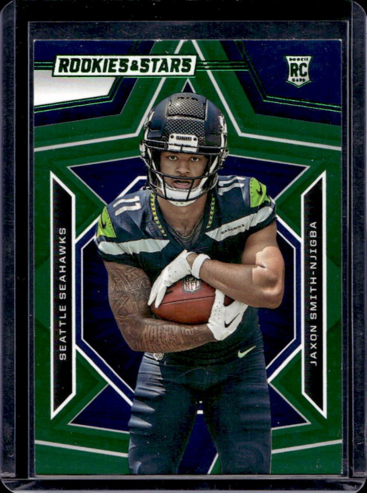 2023 Panini Rookies & Stars Jaxon Smith-Njigba RC Green Rookie #151 Seahawks