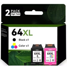64 XL Ink Cartridge 64 for HP 64XL ENVY 6220 6234 6252 6255 7155 7800 7855 7858