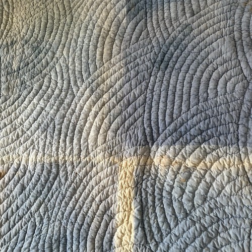 Vintage Baptist Fan Feed Sack Quilt Hand Quilted Handmade Cutter Green Cotton - Picture 19 of 23