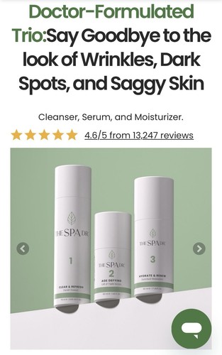 SPA DR Starter Set Cleanser-Serum-Moisturizer FREE of Hormonal Disruption Chems - Picture 1 of 15
