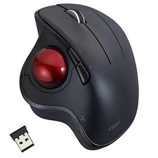 Nakabayashi Digio2 Trackball Mouse Adjustable Angle 5 Buttons Optical Black