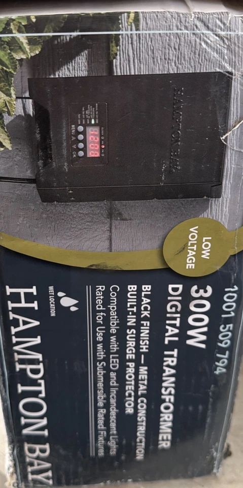 HAMPTON BAY DIY-300PS LOW-VOLTAGE 300W LANDSCAPE LIGHTING TRANSFORMER, DD SENSOR - Image 4 of 4