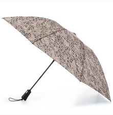 Totes Recycled Canopy Auto Open  Reverse Close Compact Inbrella Rain Umbrella