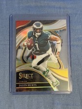 2023 Panini Select - Club Level Jalen Hurts #264 Red & Yellow Prizm Die-Cut
