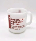 Vintage Glasbake Mascoutah Equipment Co., Inc. Milk Glass Coffee Cup Mug
