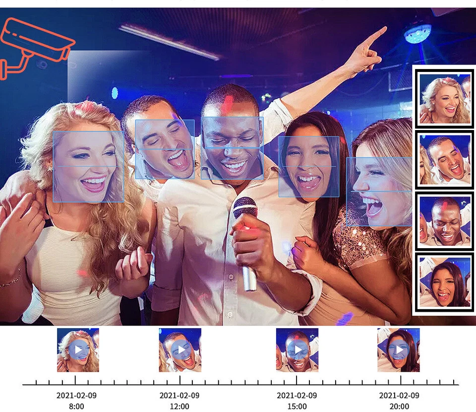 Sistema de câmera de segurança 5MP Lite 8CH DVR 1080P externo H.265+ kit de CFTV doméstico IP66 - Imagem 4 de 4