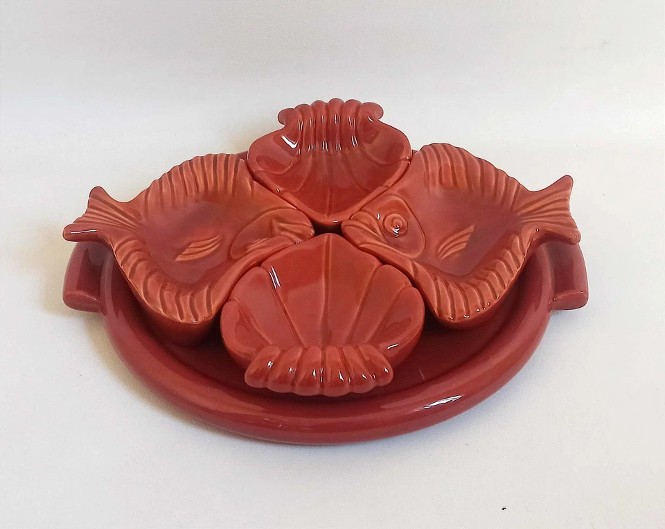 Serviteur céramique rouille Magdalithe Années 50 - Photo 3/4