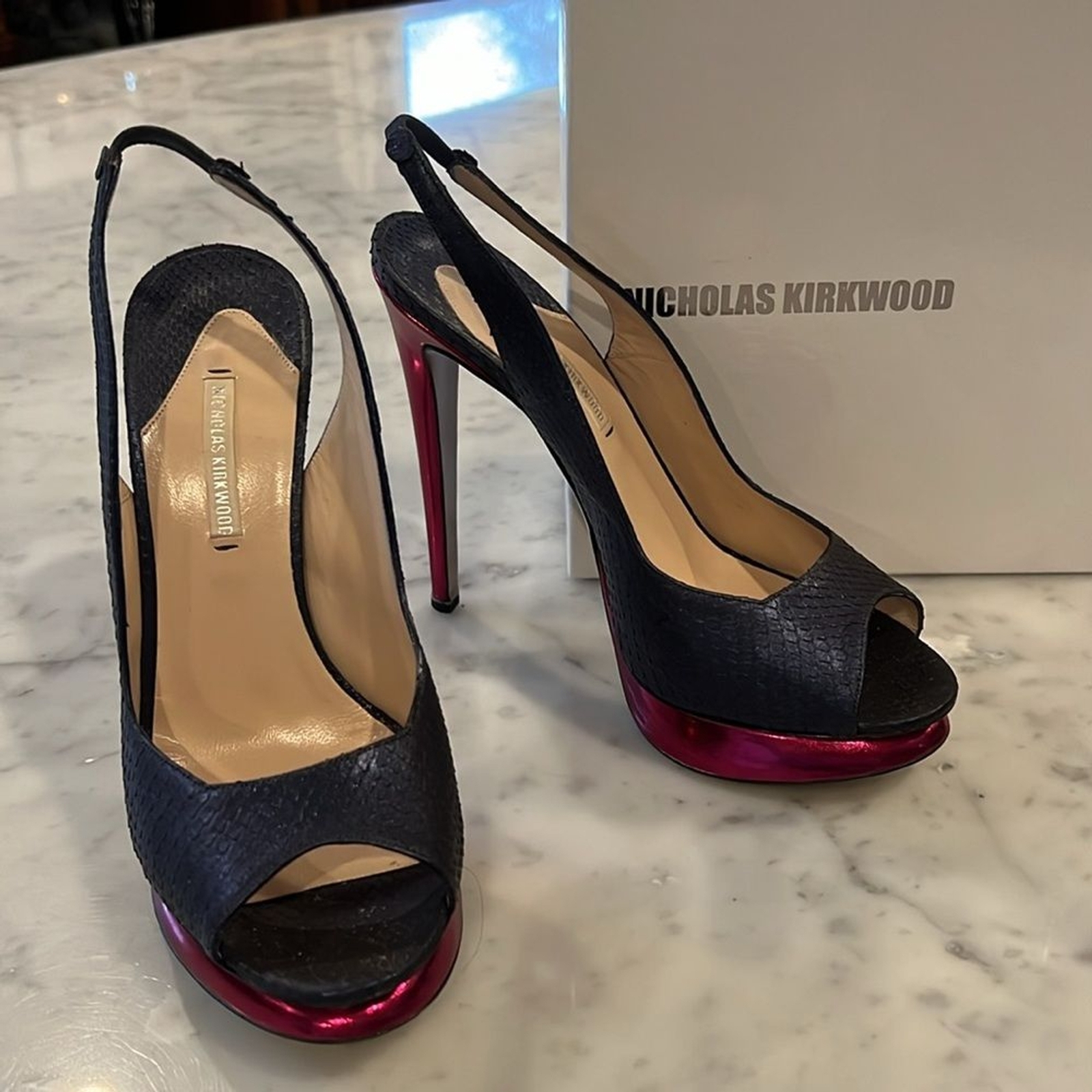 Nicholas Kirkwood br Python Platform Slingback Pu… - image 2