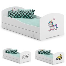 NEU Kinderbett Jugendbett Matratze Lattenrost Schublade 140x70 & 160x80 LUK