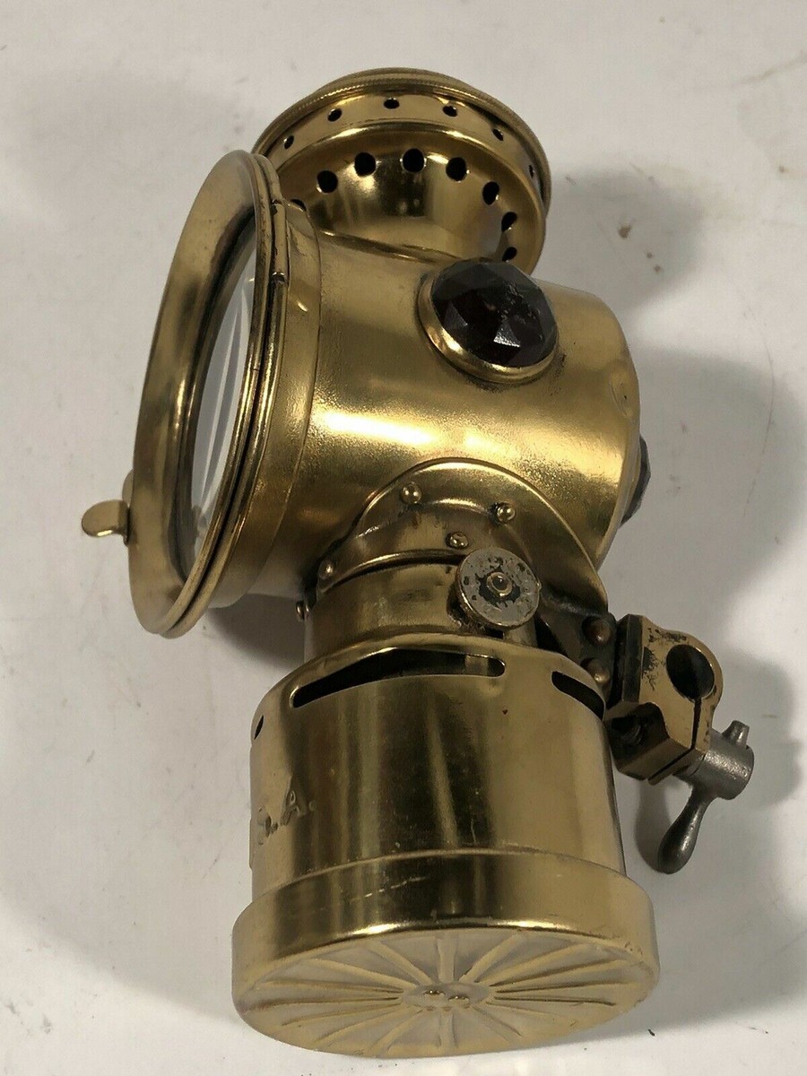 【超美品】1900~1912s The Neverout　バイシクルランタン Neverout Insulated Kerosene Safely Lamp Antique Jeweled Bike