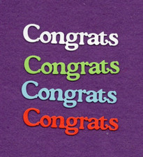 CONGRATS  7 die cuts scrapbook cards