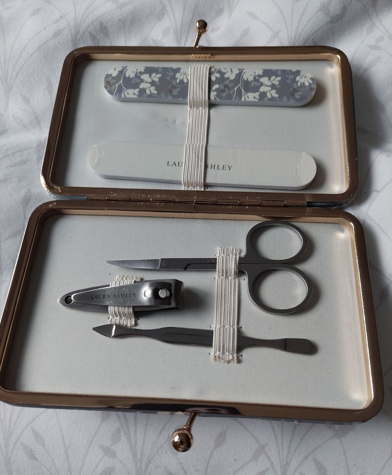 Laura Ashley Royal Bloom manicure set in case eBay