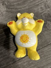Vintage Care Bears Bear Ceramic Figurine 1982 AGC Collectible Yellow 3