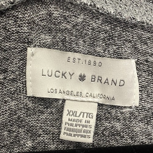 LUCKY BRAND Women Sweater Top Sz XXL Gray Casual Pullover Long Sleeve Soft 3-4 - Picture 7 of 10
