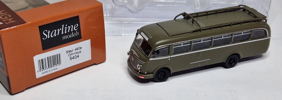 Brekina / Starline Modell 1:87, H0- 5404 -Steyr 480a Omnibus des Bundesherr - Bild 2 von 4